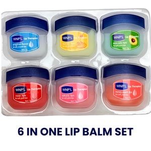 6 In One Lip Balm Set-Clear Moisturizer